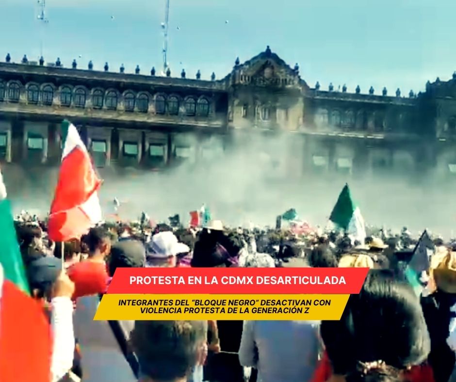 Bloque Negro desactiva protesta de la Generación Z en la Cdmx