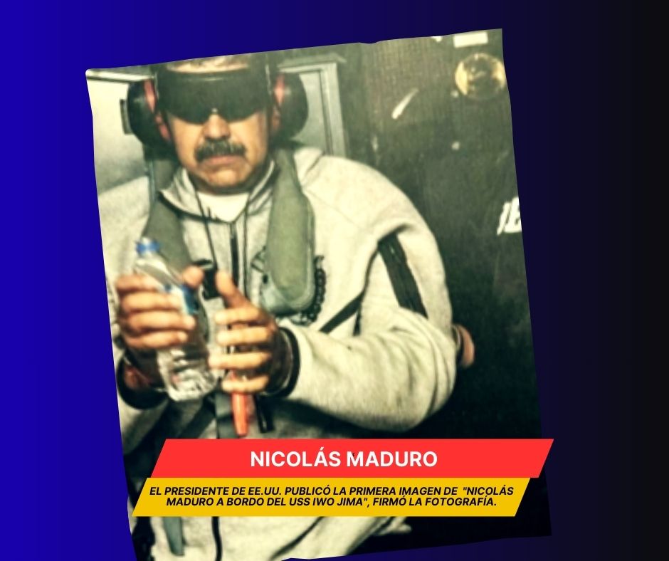 Trump publicó la primera imagen de Nicolás Maduro esposado