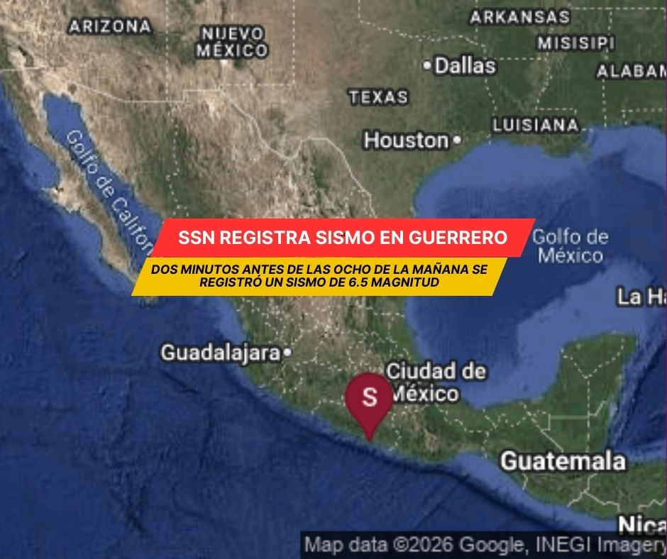 SSN registra sismo de magnitud 6.5, no hay reporte de daños